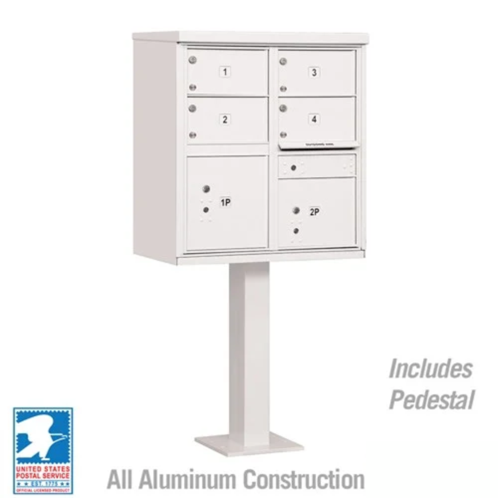 Salsbury Cluster Box Unit | 4 Doors and 2 Parcel Lockers with USPS Access – Type 5