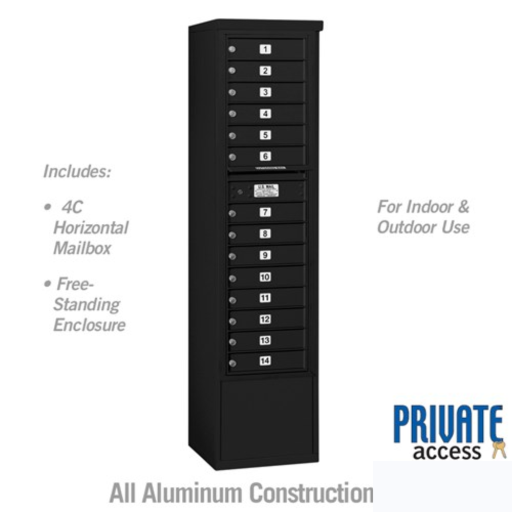 Salsbury Maximum Height Free-Standing 4C Horizontal Mailbox | 14 Doors with Private Access