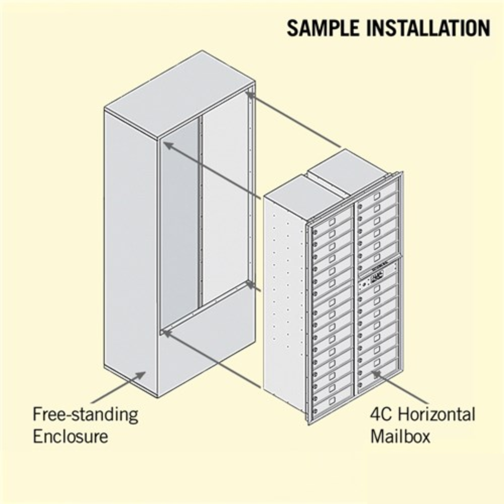 Salsbury Maximum Height Free-Standing 4C Horizontal Mailbox | 29 Doors with Private Access