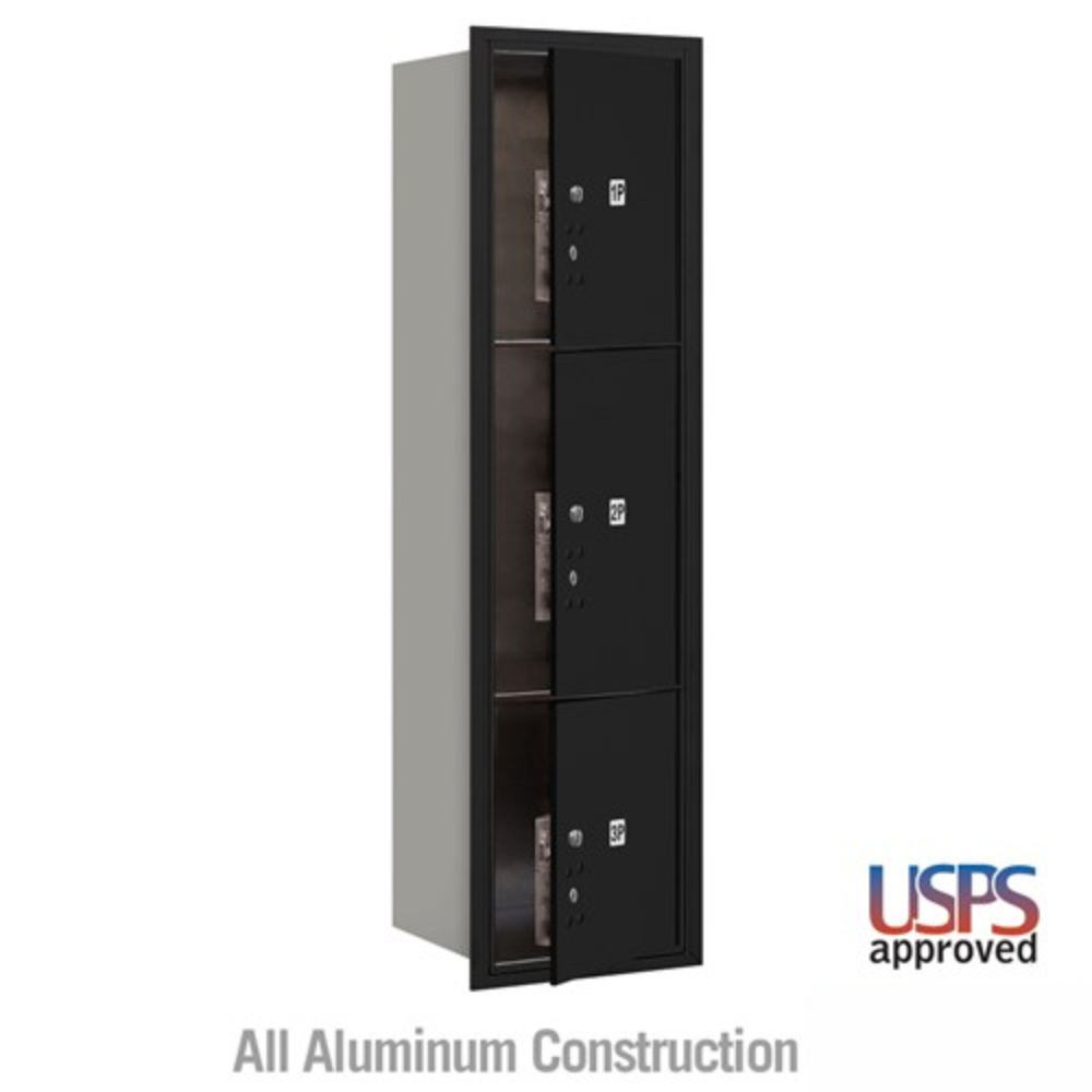 Salsbury Maximum Height Recessed Mounted 4C Horizontal Parcel Locker | 3 Parcel Lockers with USPS Access - Front Loading