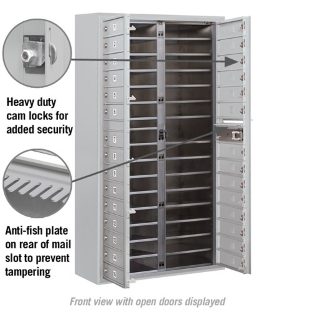 Salsbury Maximum Height Surface Mounted 4C Horizontal Mailbox | 29 Doors with Private Access