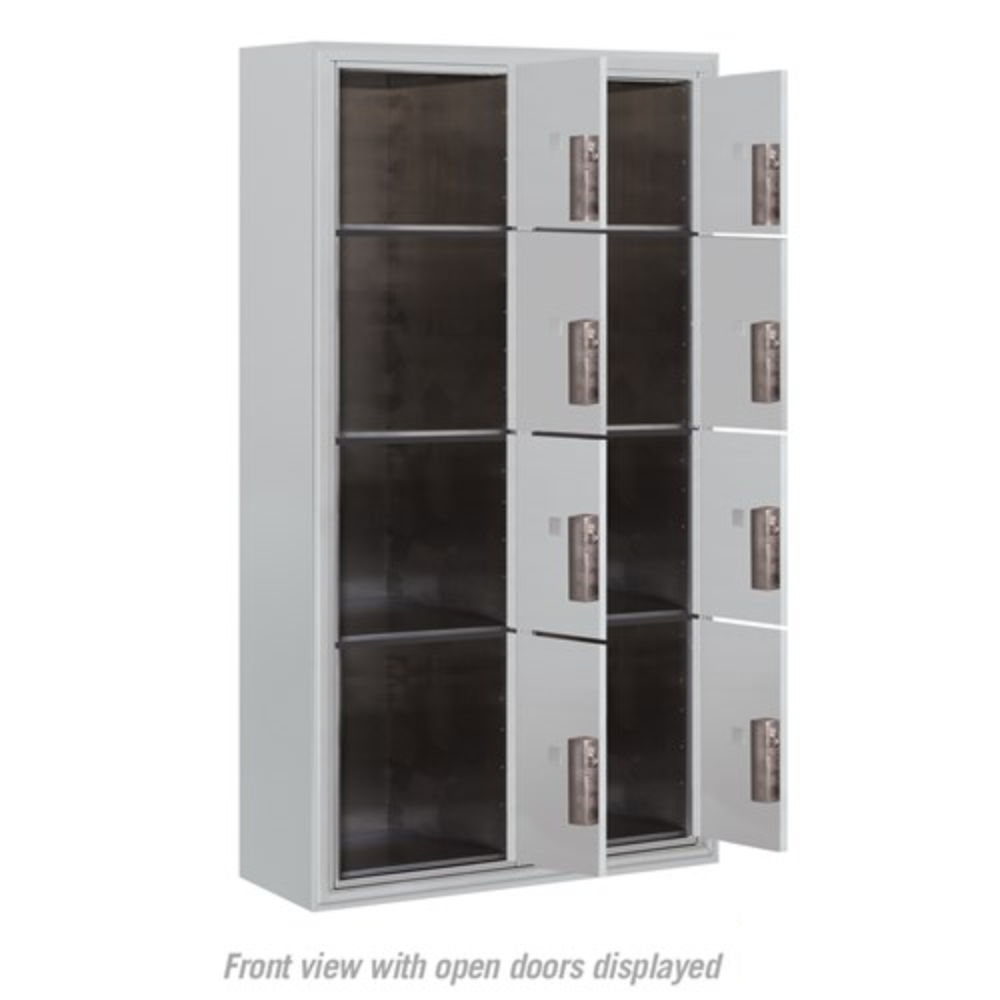 Salsbury Maximum Height Surface Mounted 4C Horizontal Parcel Locker | 8 Parcel Lockers with Private Access