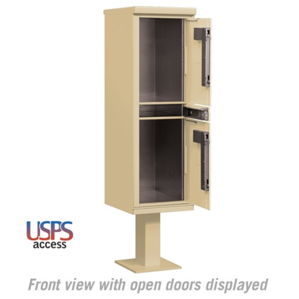 Salsbury Outdoor Parcel Locker | 2 Compartments with USPS Access – Type 1
