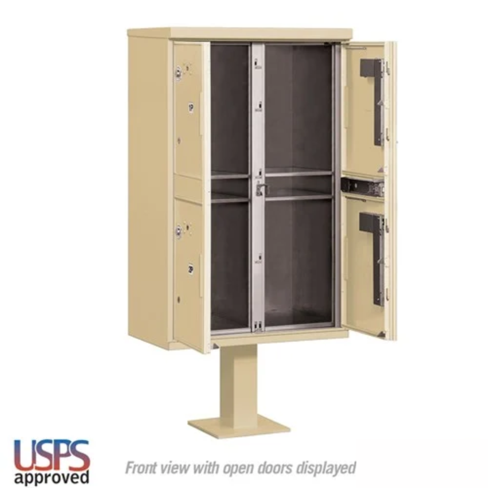 Salsbury Outdoor Parcel Locker | 4 Compartments with USPS Access – Type 2