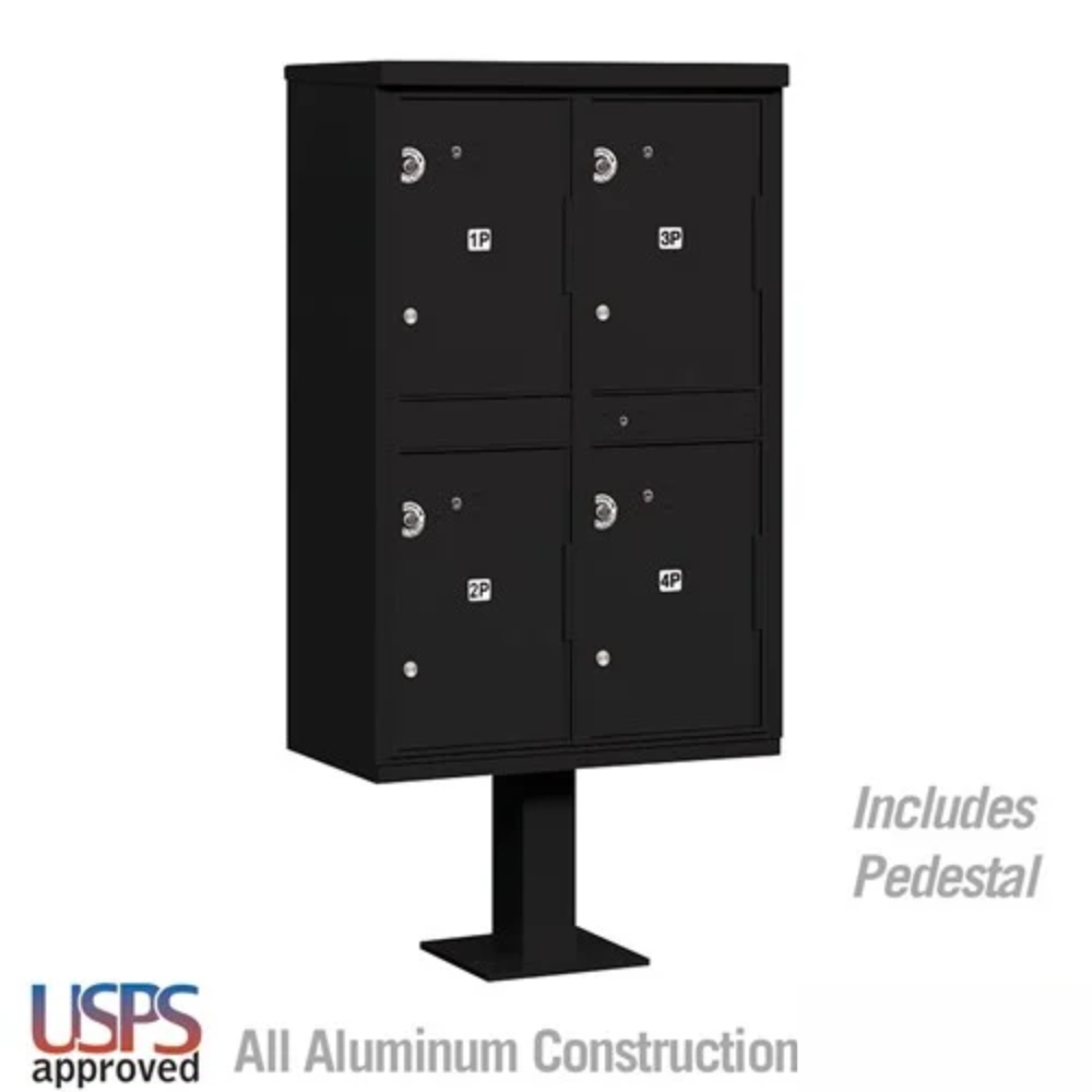 Salsbury Outdoor Parcel Locker | 4 Compartments with USPS Access – Type 2