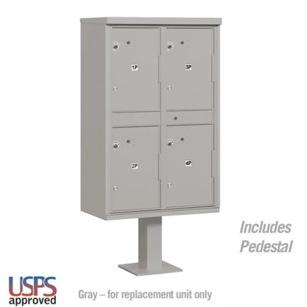 Salsbury Outdoor Parcel Locker | 4 Compartments with USPS Access – Type 2