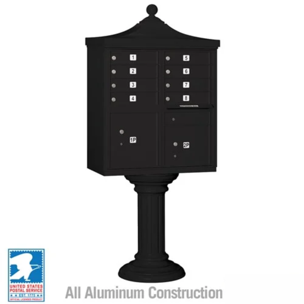 Salsbury Regency Decorative Cluster Box Unit | 8 Doors and 2 Parcel Lockerswith USPS Access – Type 1
