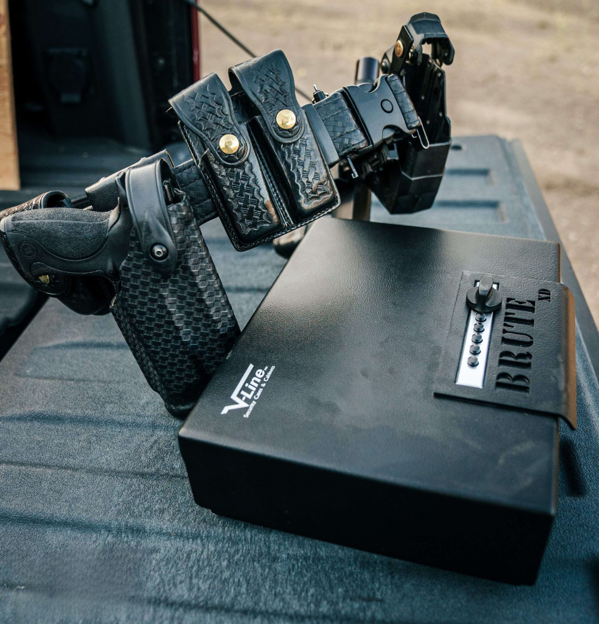 V-Line Brute XD Heavy Duty Large Pistol Safe 1394-S FBLK XD