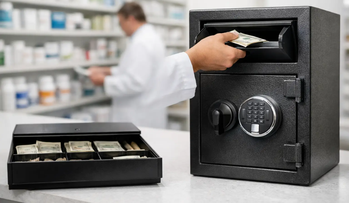 Secure Zoned –Best Pharmacy Drop Safes for Secure Cash Control