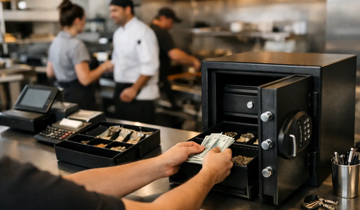 Secure Zoned – Restaurant Cash Safe Setup Example for Busy Teams