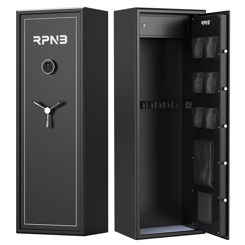 RPNB 10 Rifle Gun Quick Access Safe, Electronic Long Gun Safe with Separate Pistol & Ammo Area-RP10FR