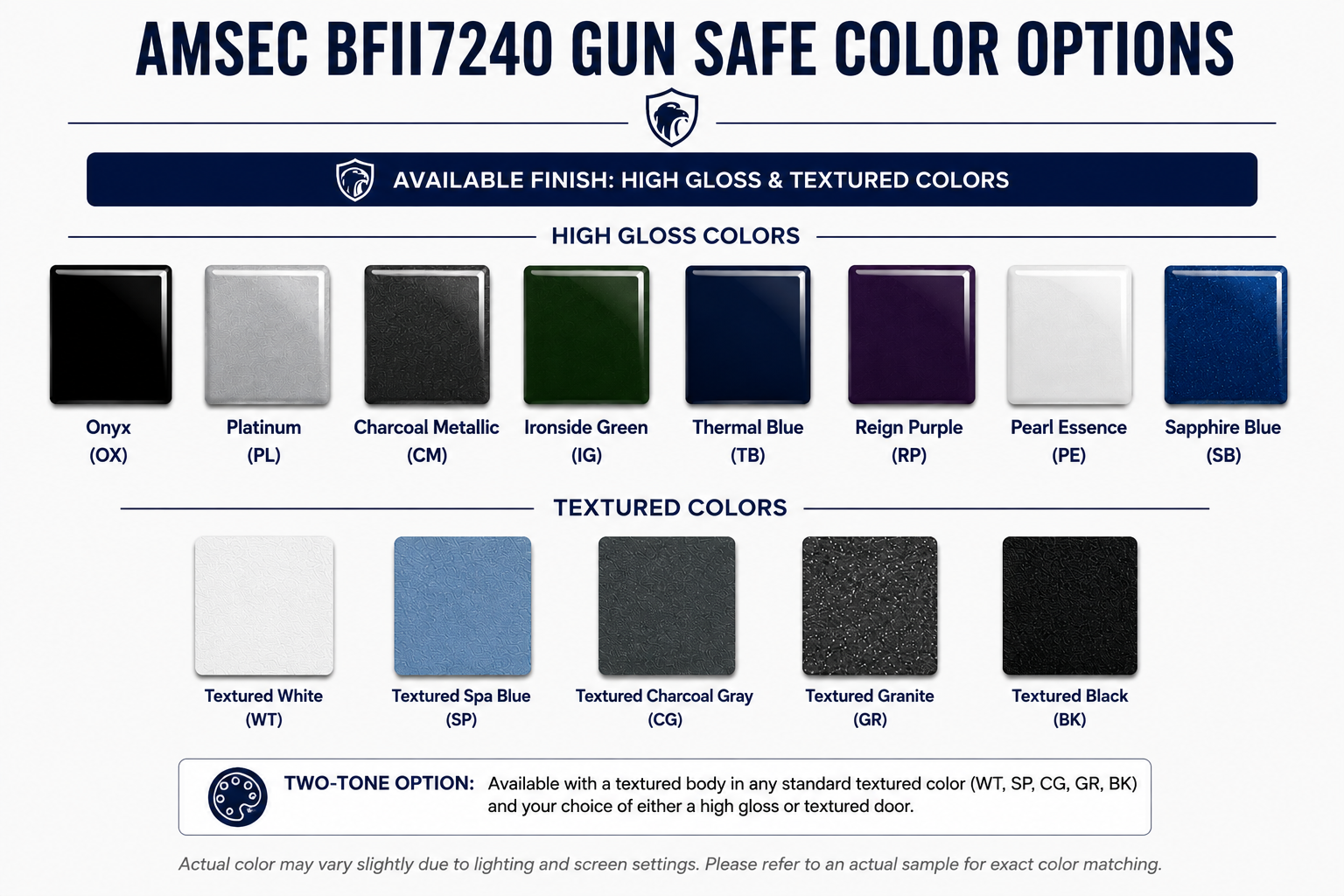 AMSEC BFII7240 Gun Safe | UL RSC II Certified | 2 Hour Fire Rating | 60 Gun Capacity