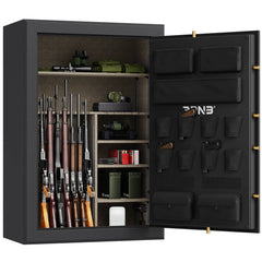 RPNB 45 Gun Large Fireproof Biometric Finrprint Long Gun Safe for Pistols and Rifles, Blageck-RPFS45-B