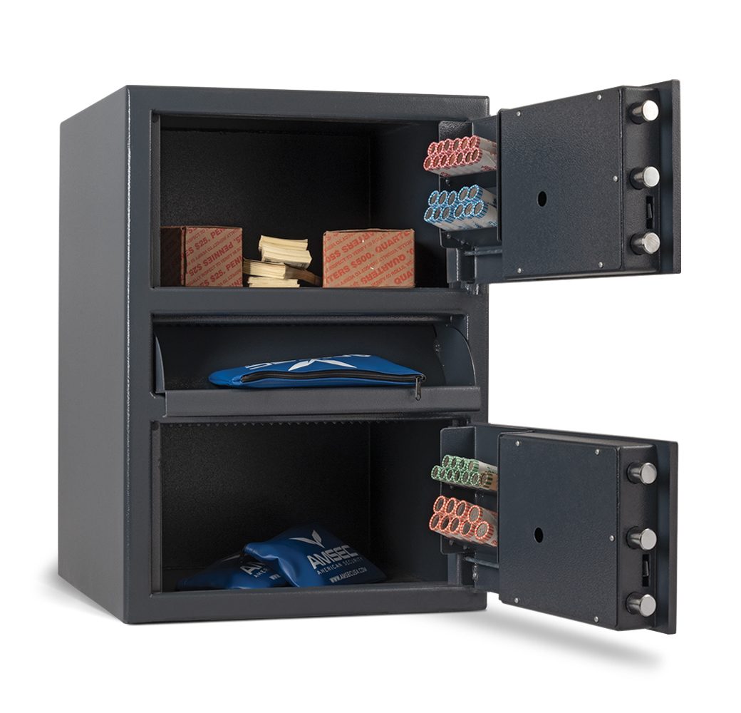 AMSEC MM2820CTR-DROP-ESLAudit Center Drop Double Door Depository Safe Interior