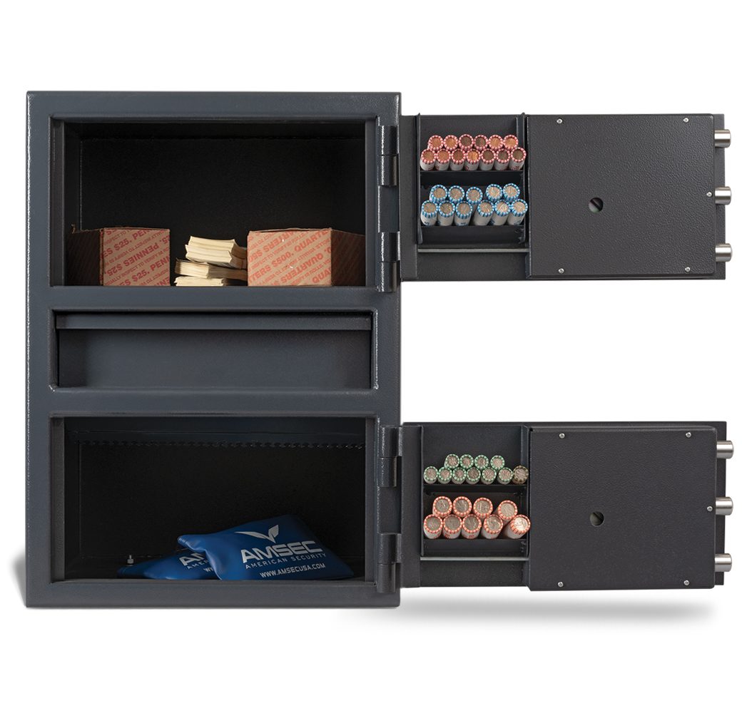 AMSEC MM2820CTR-DROP-ESLAudit Double Door Depository Safe ESLAuditII Lock Detail