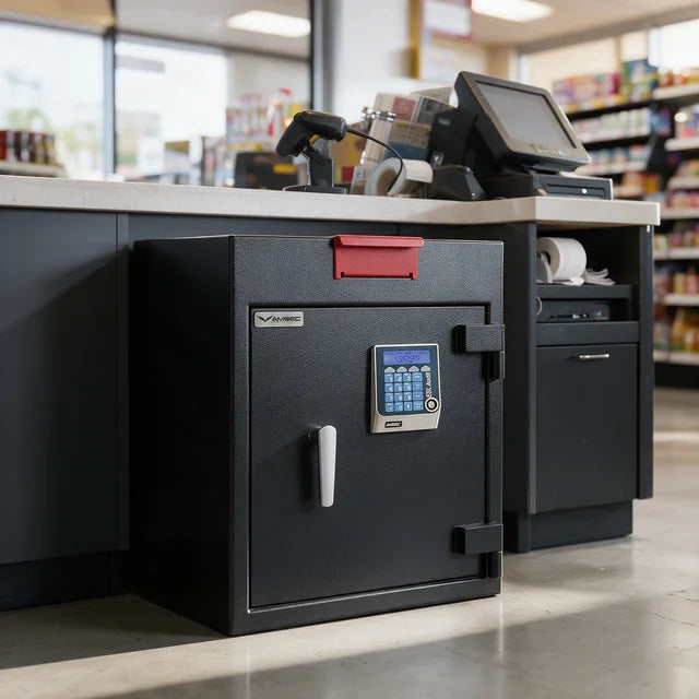 AMSEC RMM2620ESLAUDITII-R Cash Management Safe | B-Rated | Interior Locker | 4.6 Cubic Feet
