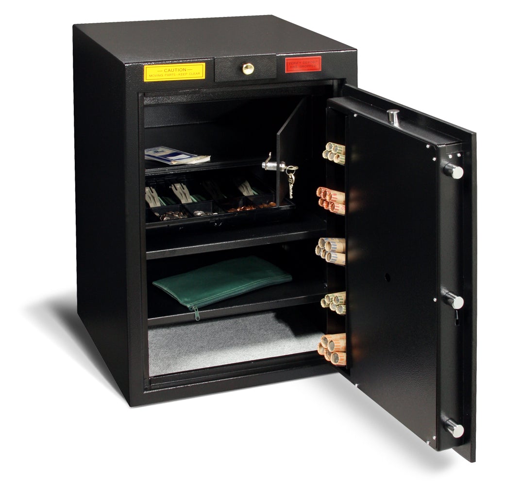 AMSEC BWB3020-D1 Wide Body Depository Safe Door Open with Till & Coin