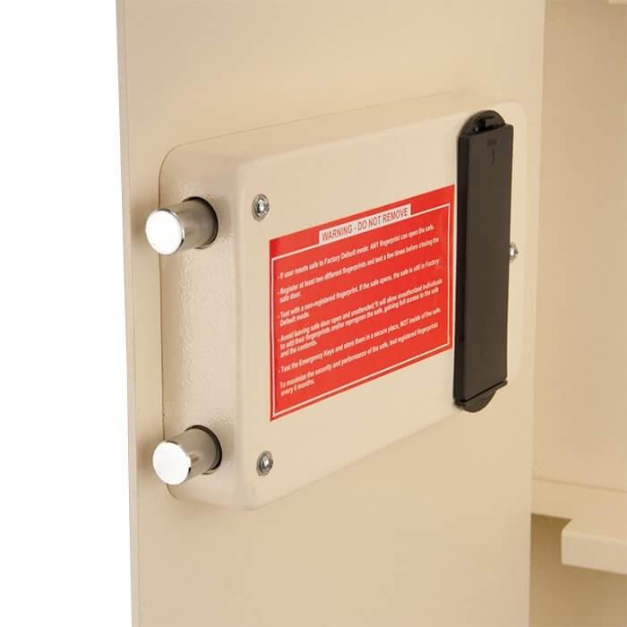 Barska Ax12880 Biometric Wall Safe White Left Hand Swing