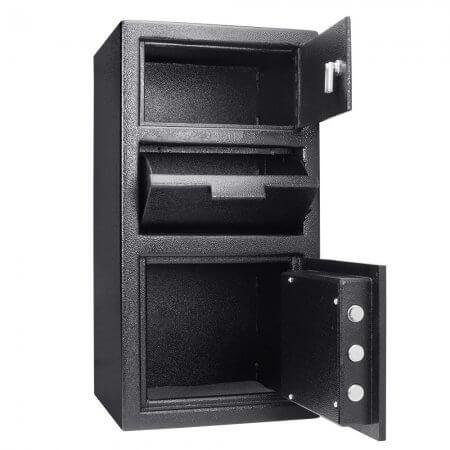 Barska Ax13310 Front Loading Depository Safe With Top Locker
