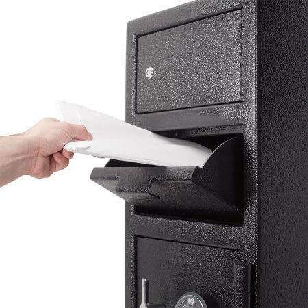 Barska Ax13310 Front Loading Depository Safe With Top Locker