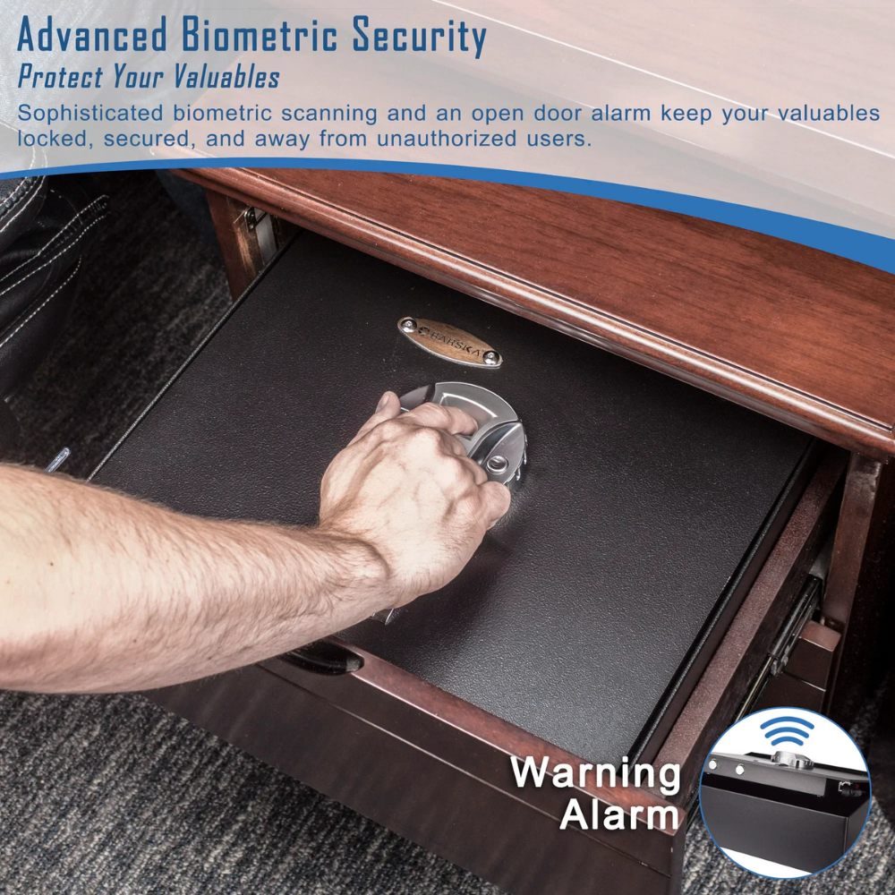 Barska AX11556 Top Opening Biometric Safe | Biometric or Key Lock