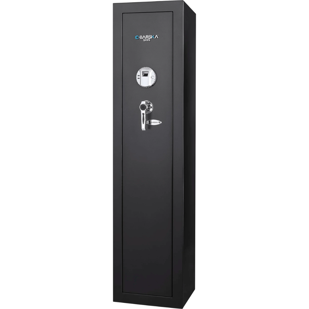 Barska AX11898 Large Biometric Rifle Safe | Biometric or Key Lock | 12 Gun Capacity