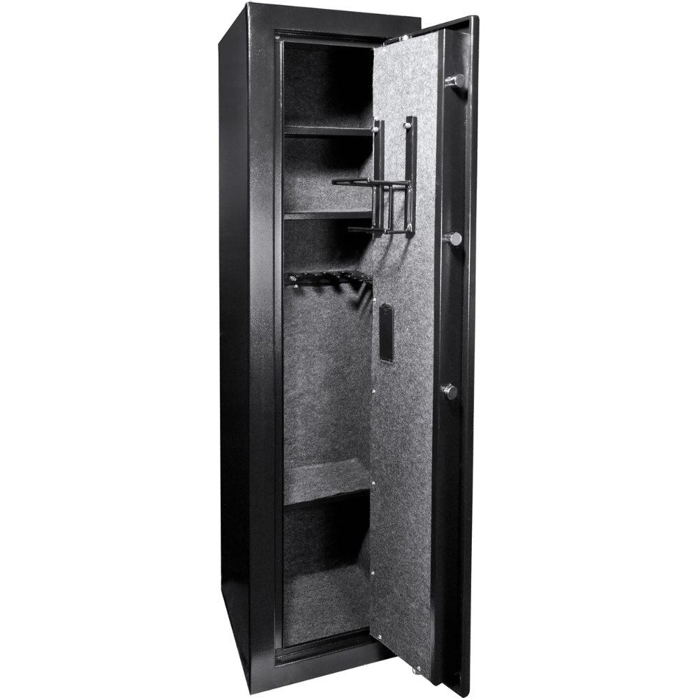 Barska AX11898 Large Biometric Rifle Safe | Biometric or Key Lock | 12 Gun Capacity