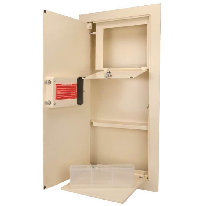 Barska AX12880 Biometric Wall Safe (Left or Right Hand Swing) | Biometric & Key Lock