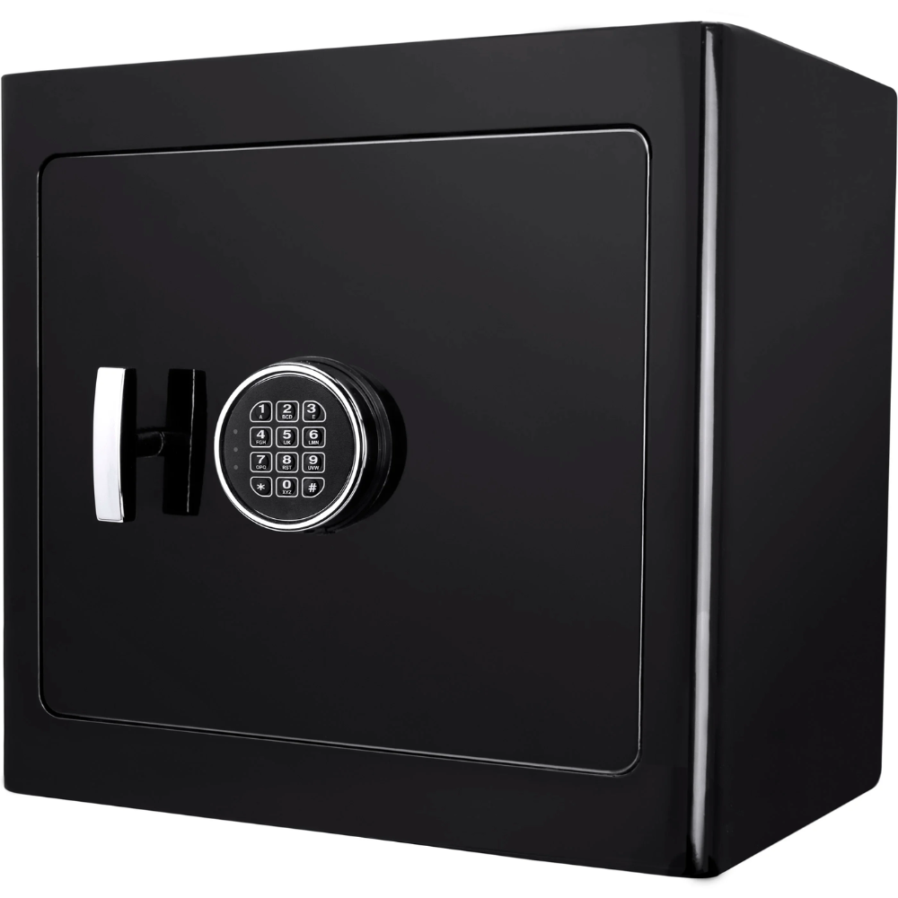 Barska AX13106 Black Keypad Jewelry Safe, Black Interior | Pin Code & Key Lock | 30 Minutes Fire Rating