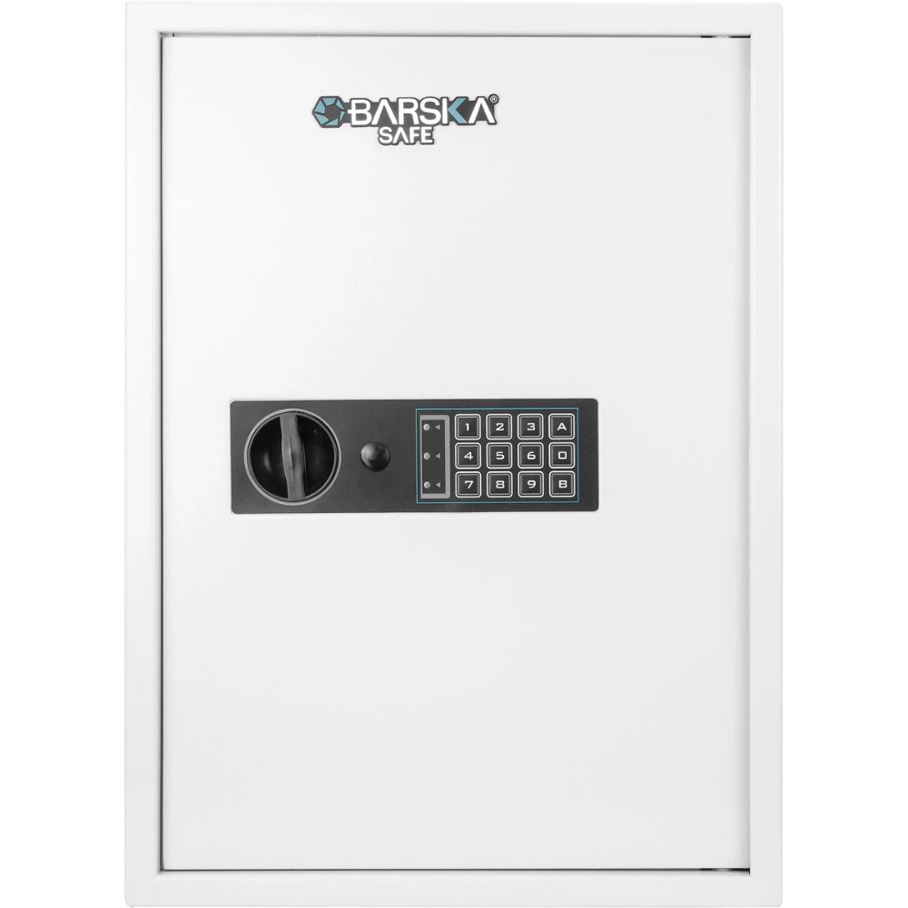 Barska AX13262 100 Key Cabinet Digital Wall Safe - White | Keypad & Key ...