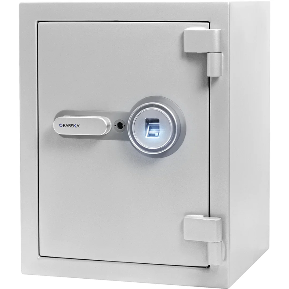 Barska AX13494 1.64 Cu. Ft. Biometric Fireproof Safe Gray | Biometric & Key Lock | 30 Minute Fire Rating