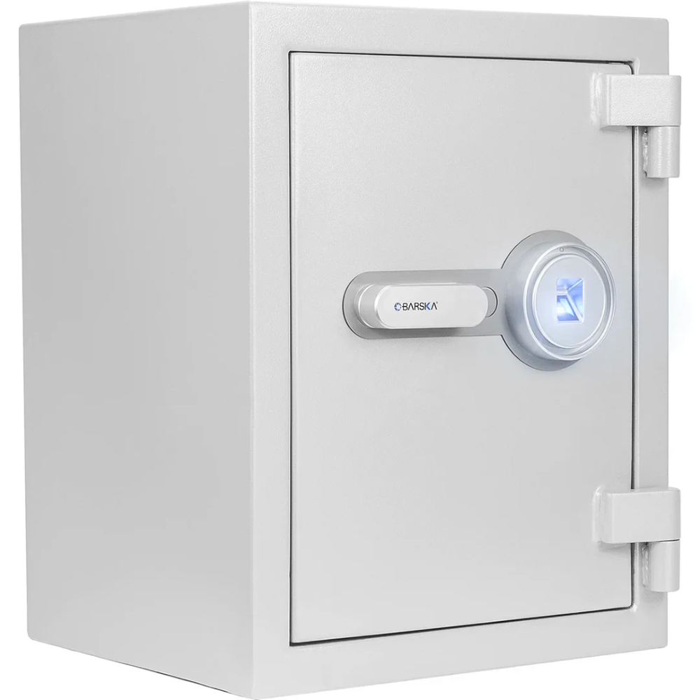 Barska AX13494 1.64 Cu. Ft. Biometric Fireproof Safe Gray | Biometric & Key Lock | 30 Minute Fire Rating