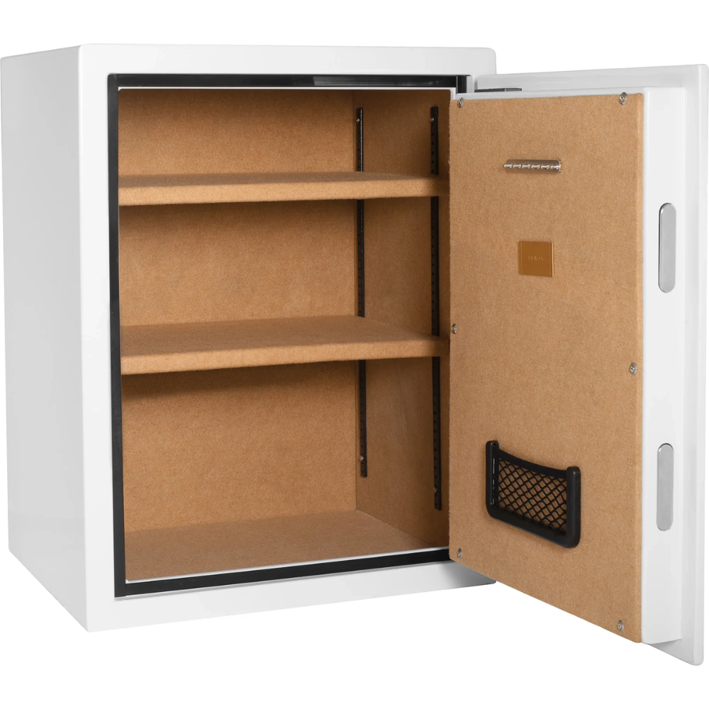 Barska AX13496 Biometric Fireproof Safe - White | Biometric & Key Lock Type | 30 Minutes Fire Rating