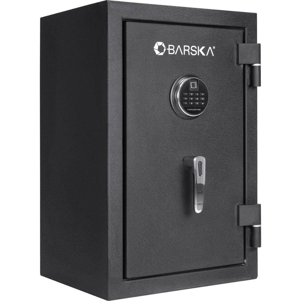 Barska AX13744 Biometric Keypad Fire Resistant Safe | Biometric Keypad & Key Lock | 30 Minute Fire Rating