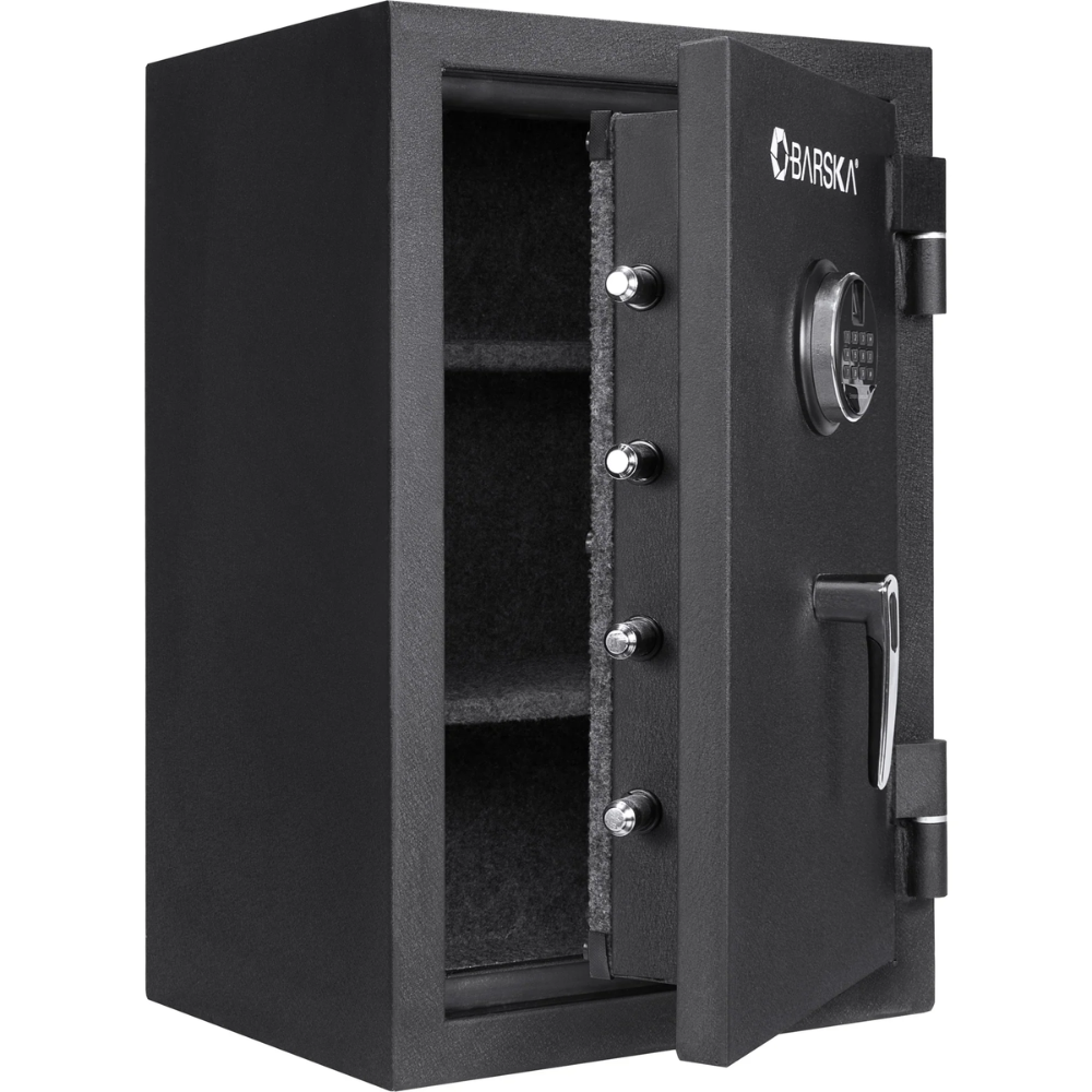 Barska AX13744 Biometric Keypad Fire Resistant Safe | Biometric Keypad & Key Lock | 30 Minute Fire Rating