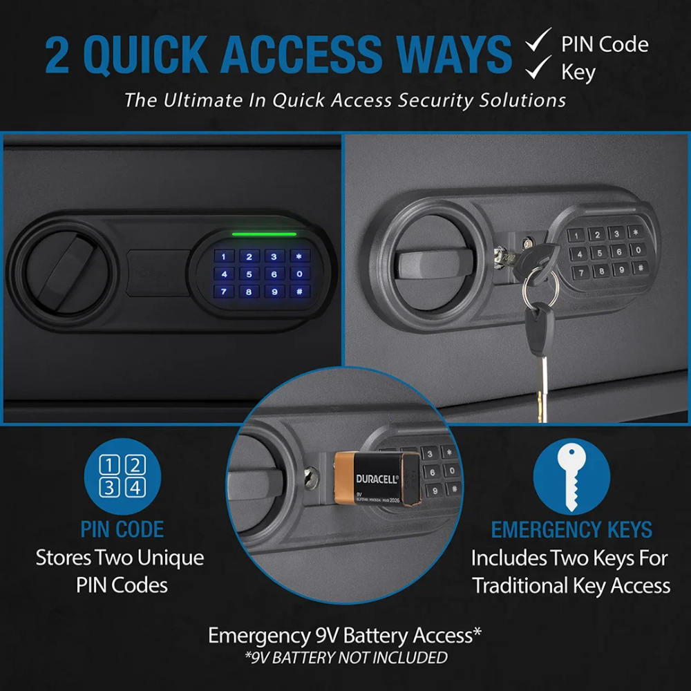 Barska AX13748 WardenLight Mini LED Digital Keypad Safe | Keypad  & Key Lock