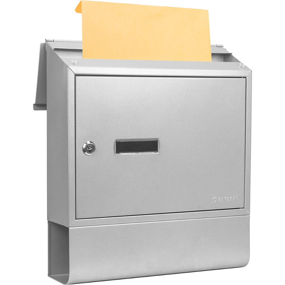 Barska CB13698 Contemporary Wall Mount Mailbox with Newspaper Bucket | Key Lock