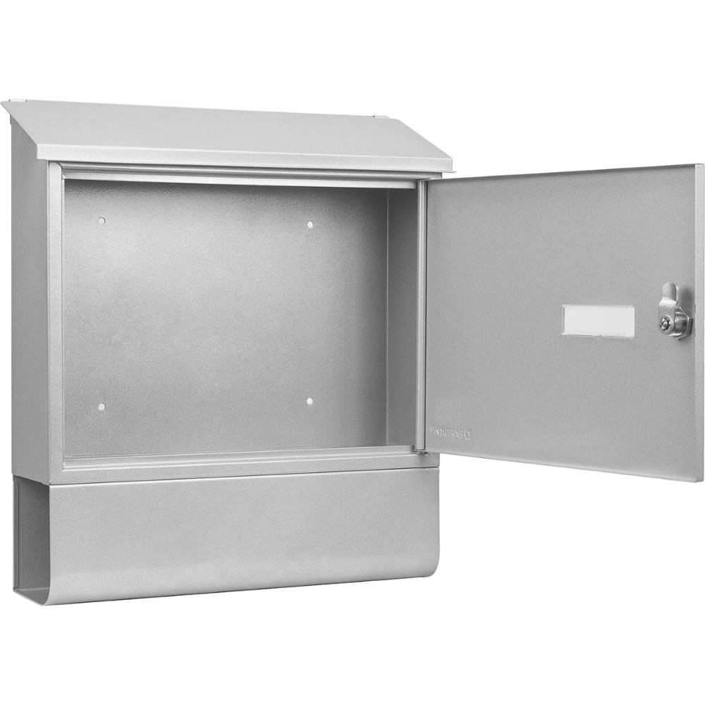 Barska CB13698 Contemporary Wall Mount Mailbox with Newspaper Bucket | Key Lock