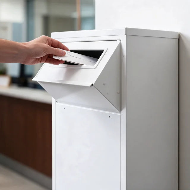 Barska CB13954 Through-The-Wall Drop Box with Adjustable Chute | Key Lock