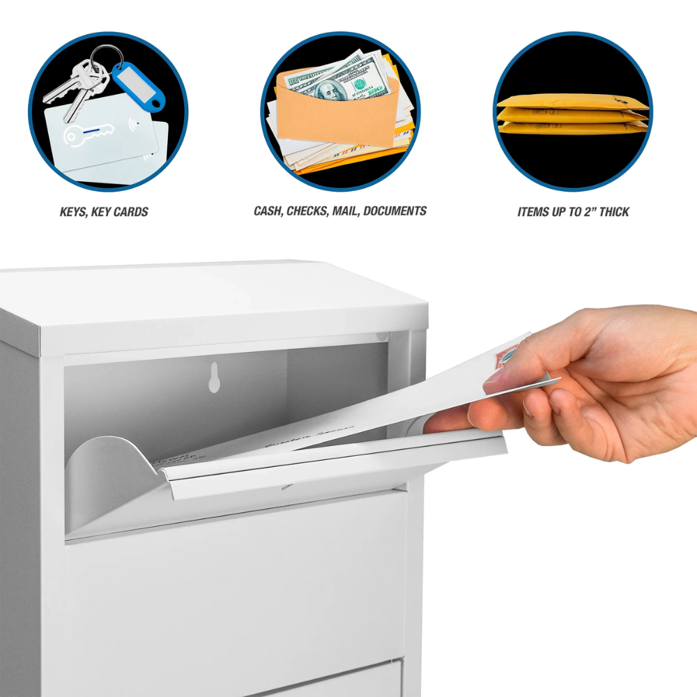 Barska CB13956 Large Locking Wall Mount Drop Box | Key Lock