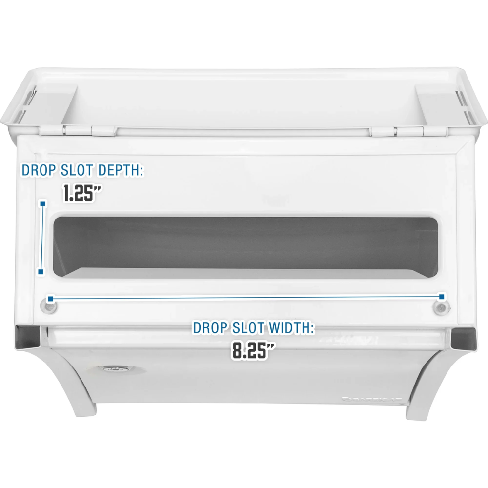 Barska CB14076 Wall Mount Mail Drop box with Flap | Key Lock