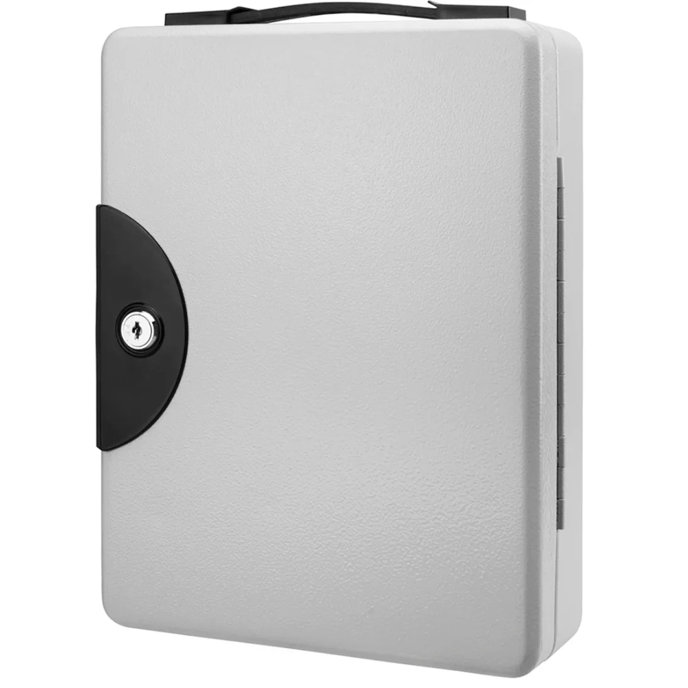 Barska Cb12948 50 Keys Lock Box Grey With Carrying Handle | Key Lock