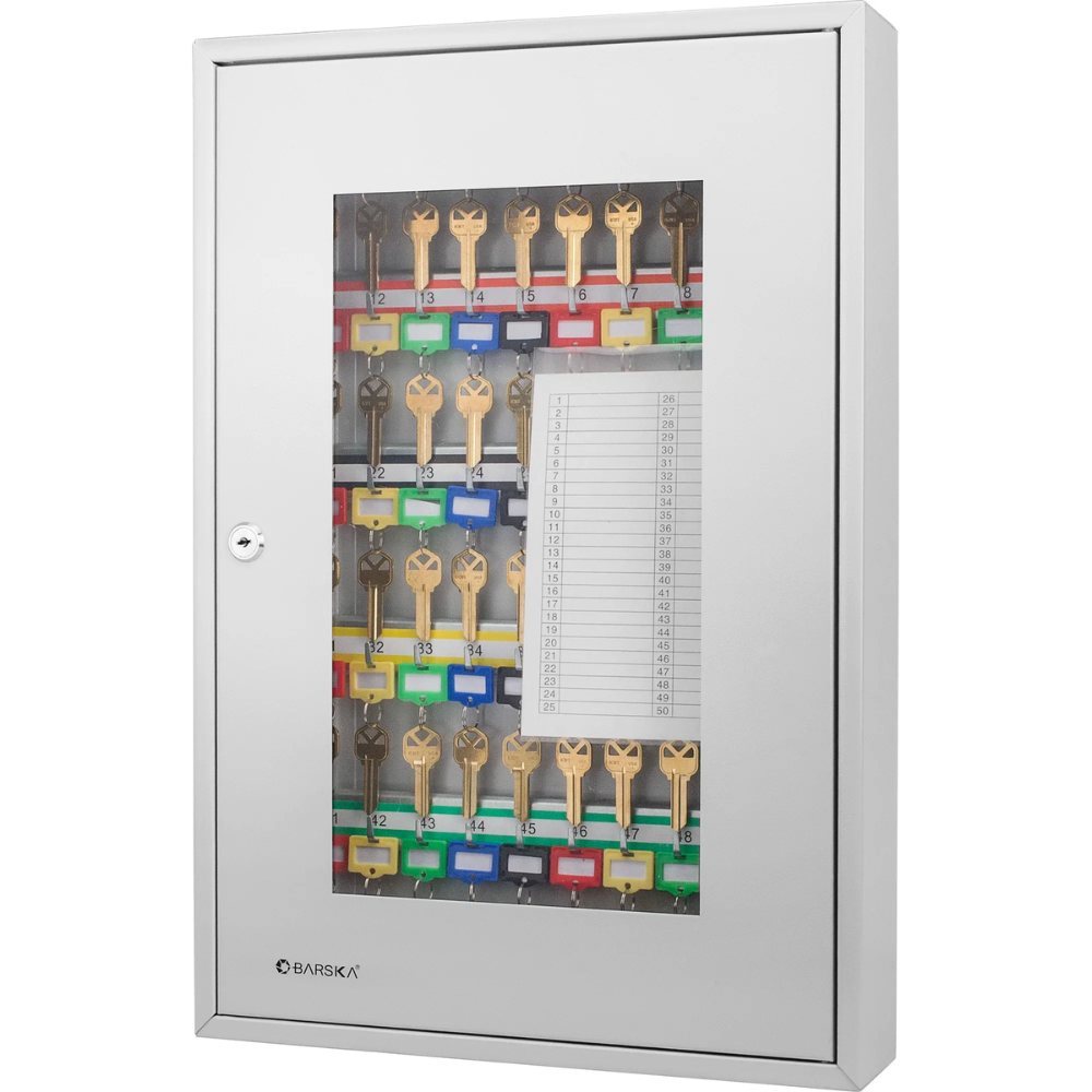 Barska Cb12950 50 Position Key Cabinet Grey With Glass Door | Key Lock