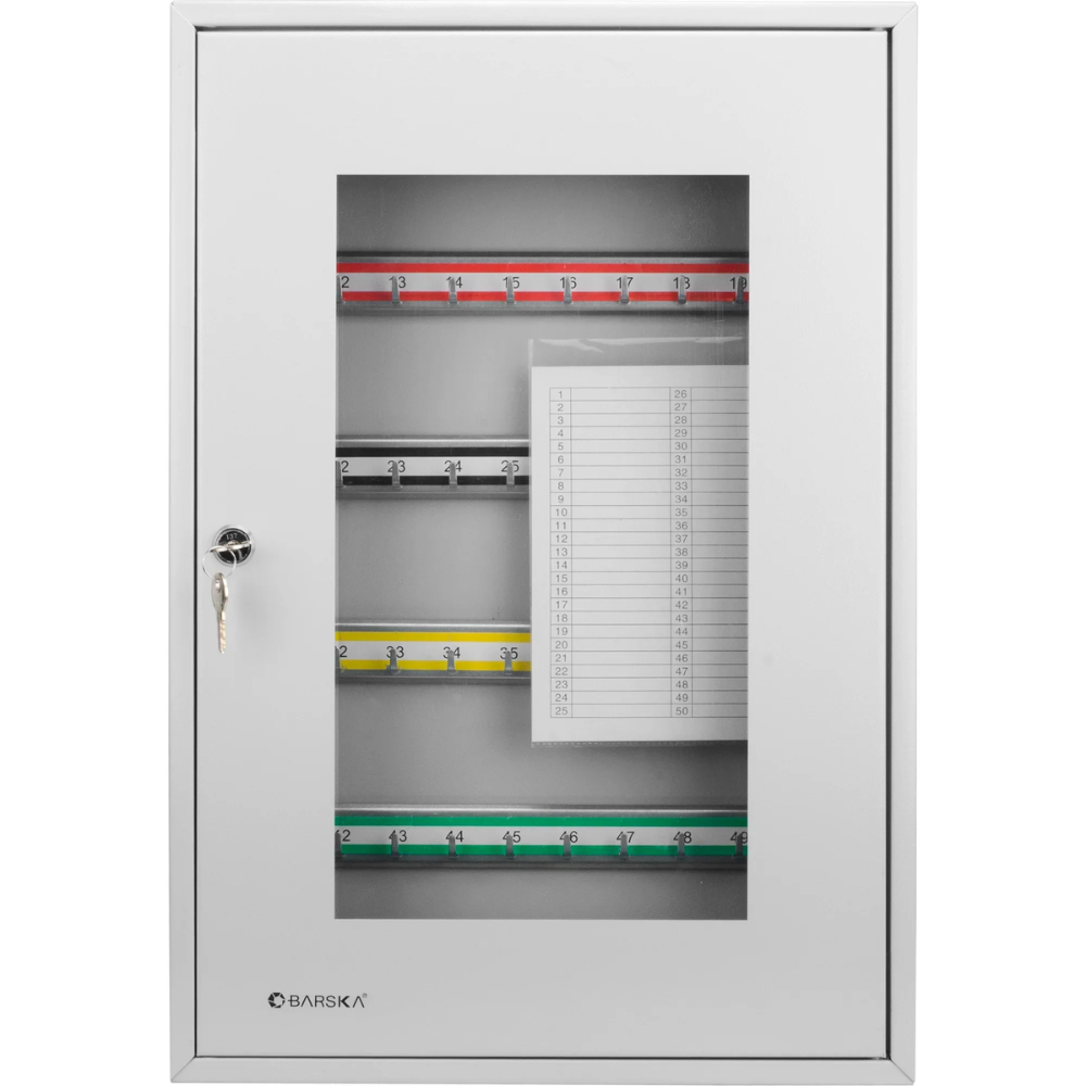 Barska Cb12950 50 Position Key Cabinet Grey With Glass Door | Key Lock