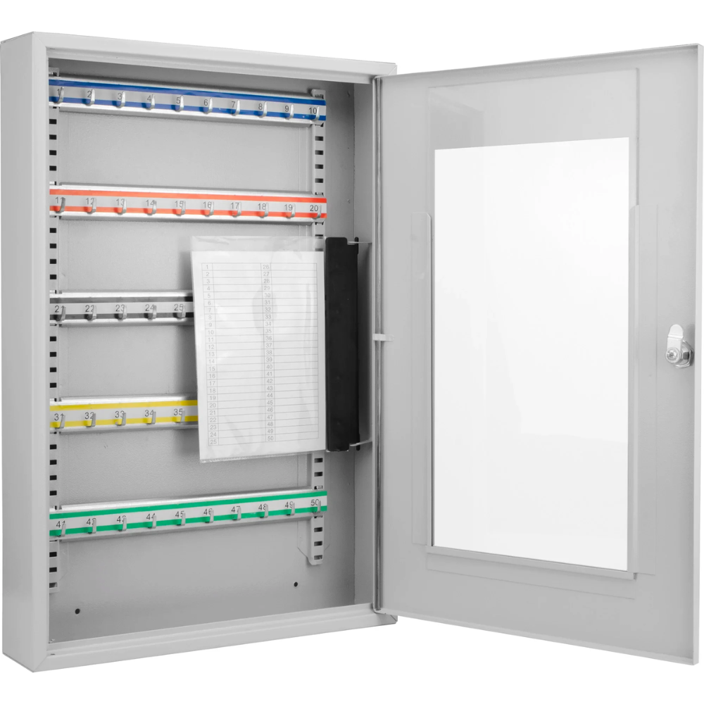 Barska Cb12950 50 Position Key Cabinet Grey With Glass Door | Key Lock