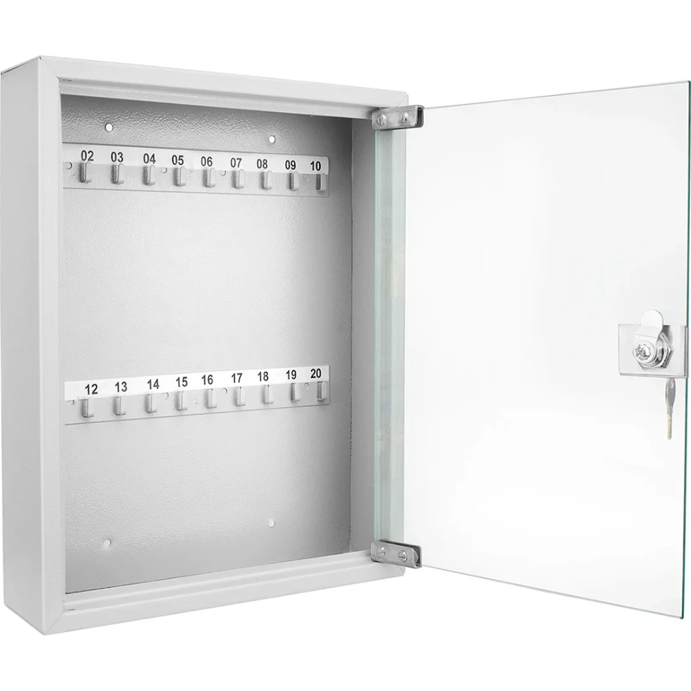 Barska Cb12952 20 Keys Lock Box Grey With Glass Door | Key Lock