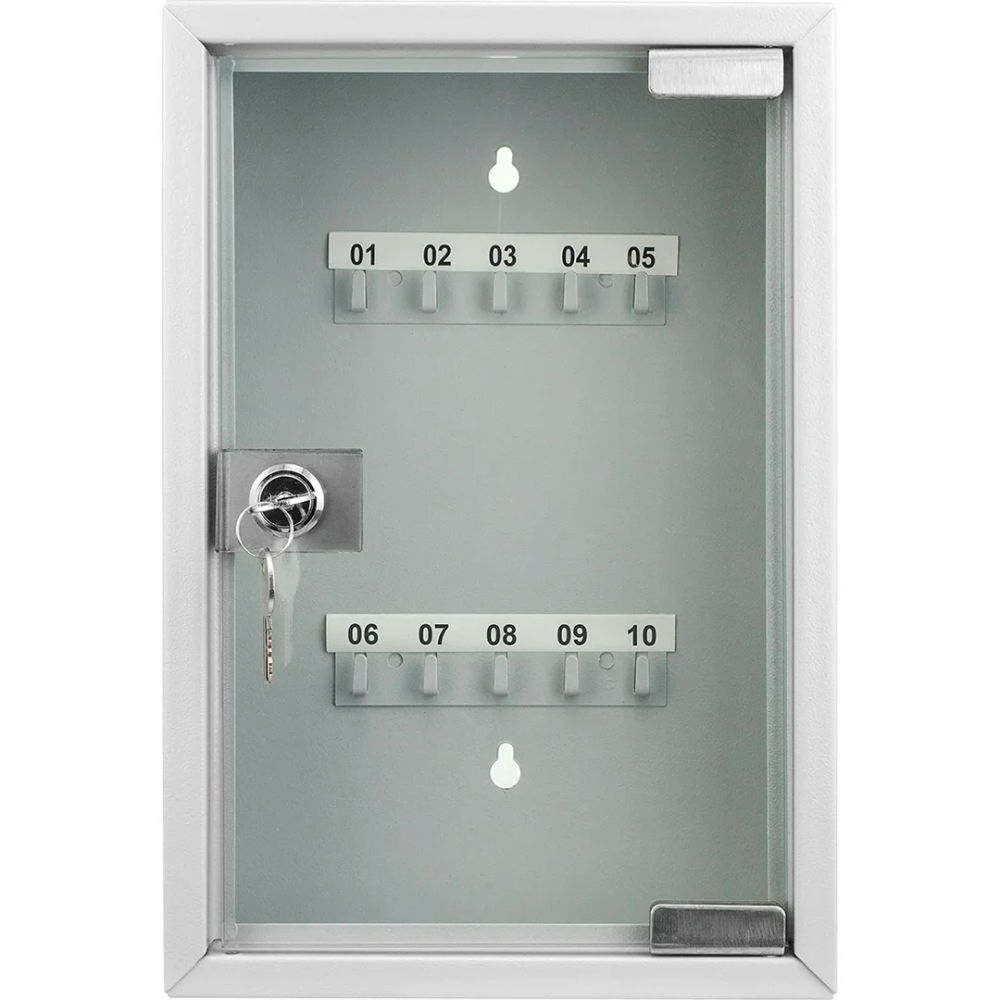 Barska Cb12986 10 Keys Lock Box Grey With Glass Door | Key Lock