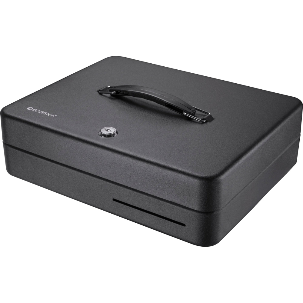 Barska Cb13052 12" Standard Fold Out Cash Box With Key Lock