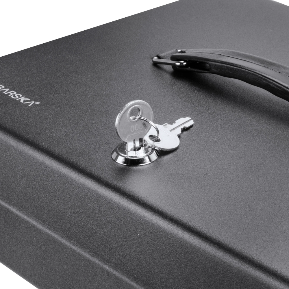Barska Cb13052 12" Standard Fold Out Cash Box With Key Lock