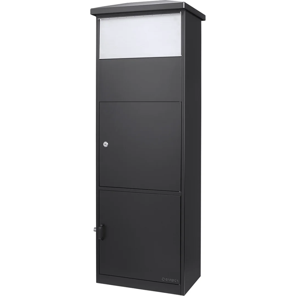 Barska Cb13332 Black Parcel Mailbox With Package Compartment Mpb-600 | Key Lock